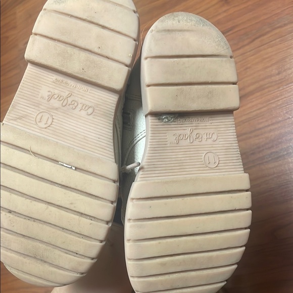 Girls Cat & Jack/ Old Navy Brown & Cream Leather Boots size 11 - Picture 6 of 10